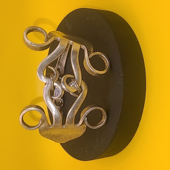 Hand made fork bracelet in silver color - Picture 2 of 12